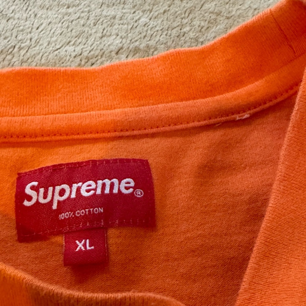SUPREME MINI SMALL BOX LOGO TEE SHIRT ORANGE XL SHORT SLEEVE PULLOVER Y2K - Picture 3 of 8